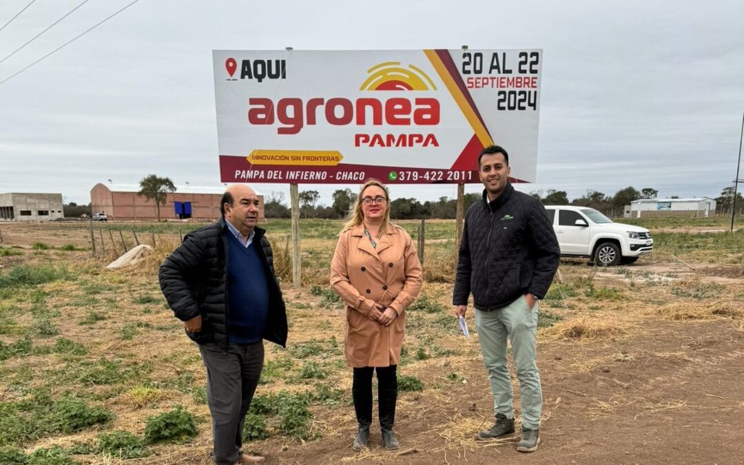 Integrantes de Agronea Producciones y la intendenta Seifert, recorrieron predio de Agronea Pampa